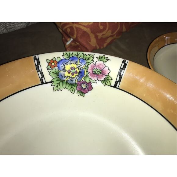 Beautiful Vintage Noritake Hand-Painted Japan Berry Bowl Set 6 Piece Set, EUC - Picture 3 of 10